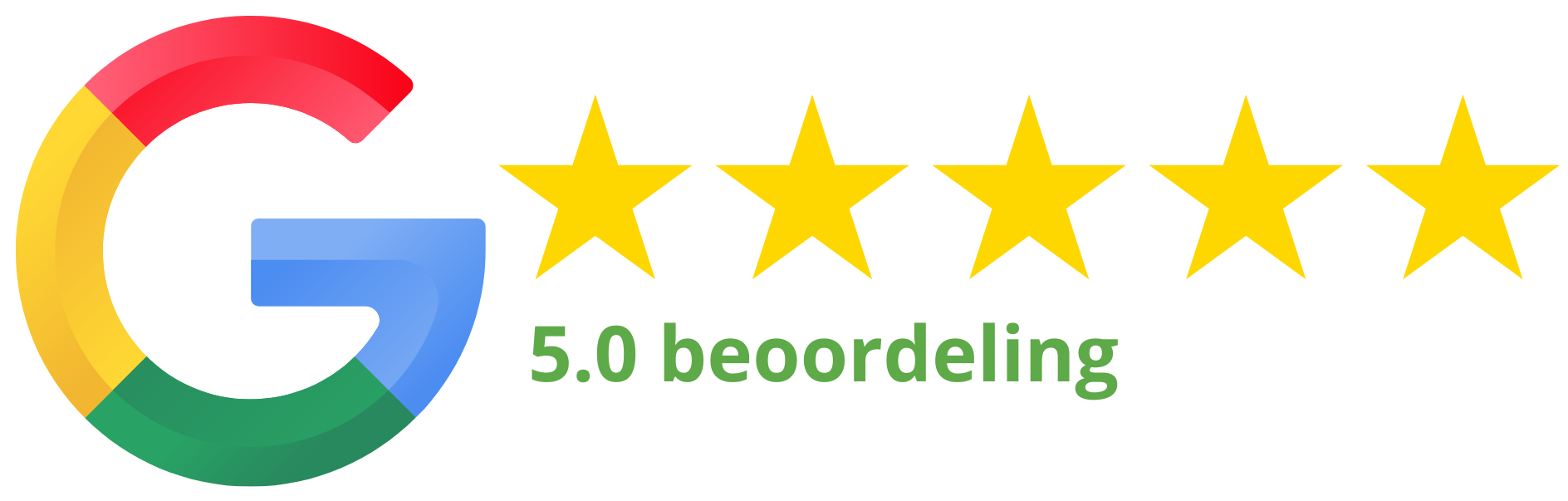 Google 5.0 beoordeling